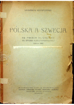 Polska a Szwecja od pokoju oliwskiego do upadku Rzeczypospolitej 1924 r.
