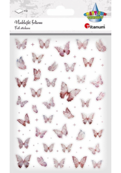 Naklejki foliowe Motyle różowe i holograficzne