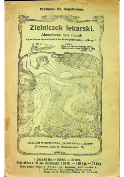 Zielniczek lekarski Abecadłowy spis chorób 1910 r