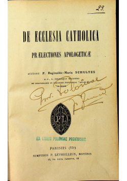 De  Ecclesia Catholica 1928r.