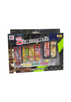Skatepark 4 deskorolki z akcesoriami