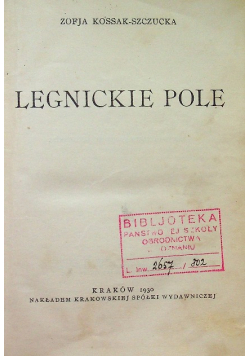 Legnickie pole 1930 r.