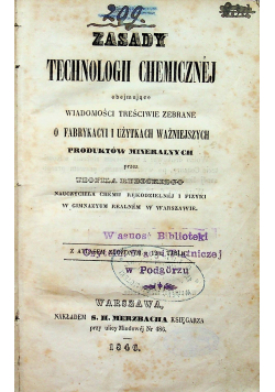 Zasady technologii chemicznej 1846 r.