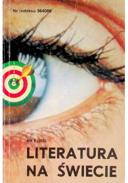 Literatura na Świecie Nr 8 (265)