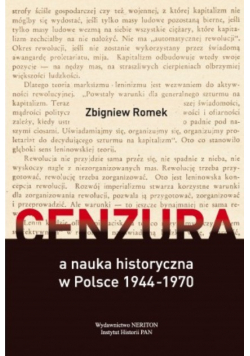Cenzura a nauka historyczna w Polsce 1944-1970