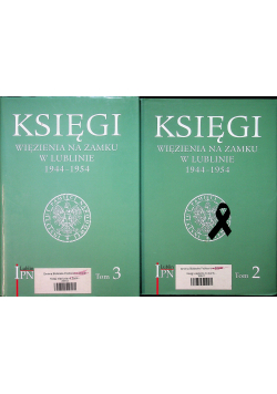 Księgi więzienia na zamku w Lublinie Tom II i III