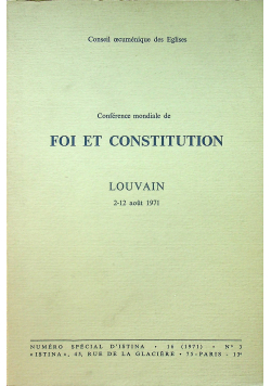 Conference Mondiale De Foi et Constitution Louvain 2 12