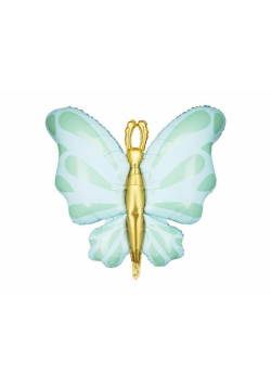 Balon foliowy Motyl 69x69cm mięta