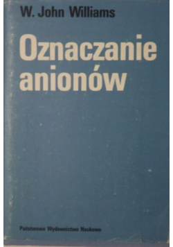 Oznaczanie anionów