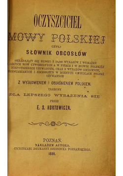 Oczyszciciel mowy polskiej 1891 r
