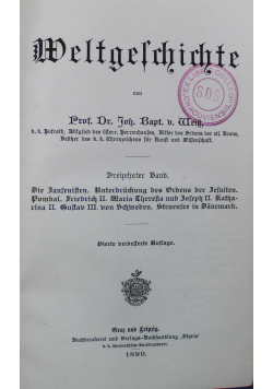 Weltgeschichte 1899 r.