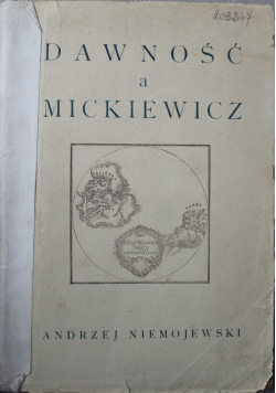 Dawność a Mickiewicz 1921