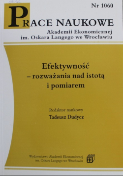 Efektywność rozważania nad istotą i pomiarem