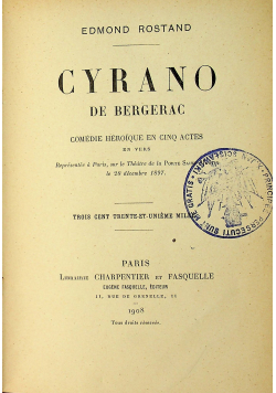 Cyrano de bergerac 1908r