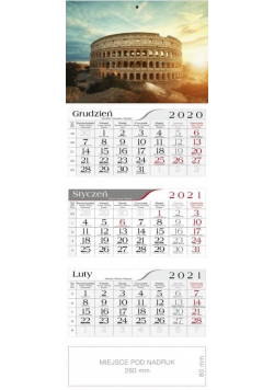 Kalendarz 2021 Trójdzielny Koloseum CRUX