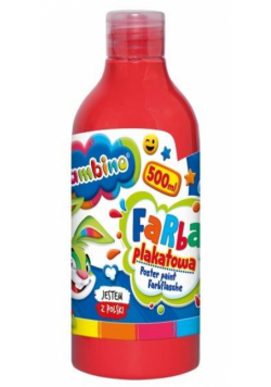 Farba plakatowa czerwona 500ml BAMBINO