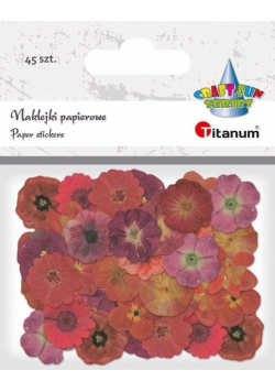 Naklejki papierowe Kwiaty mix 45szt