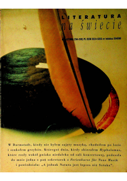 Literatura na świecie 1-2 1996