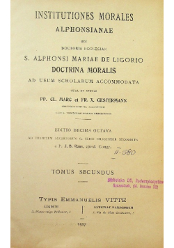 Institutiones morales 1927 r.
