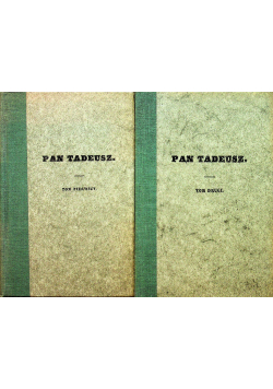 Pan Tadeusz 2 tomy reprint z 1834 r