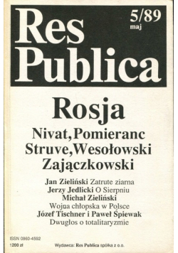 Res Publica Nr 5 / 1989