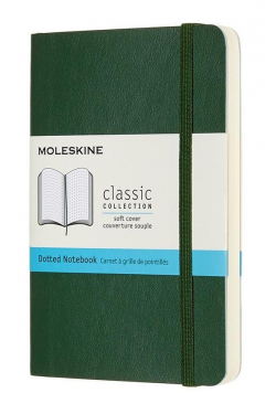 Notes 9x14 kropki myrtle green MOLESKINE
