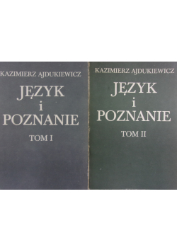 Język i poznanie 2 tomy