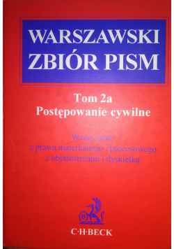 Warszawski Zbiór Pism Tom 2a Postępowanie cywilne