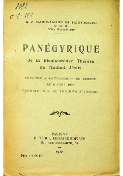 Panegyrique 1925 r.