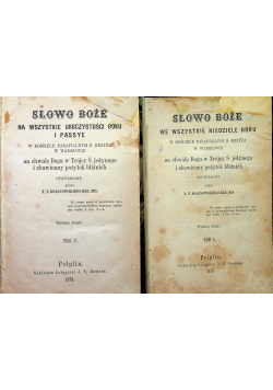Słowo Boże 2 tomy 1873 r.