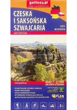 Mapa Czeska i Saksońska Szwajcaria 1: 25 000