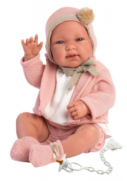 Lalka 84318 bobas Tina w różowym sweterku 43cm