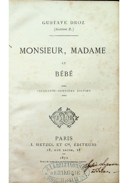 Monsieur, Madame et bebe 1872 r.