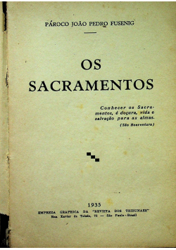 Os sacramentos 1935 r