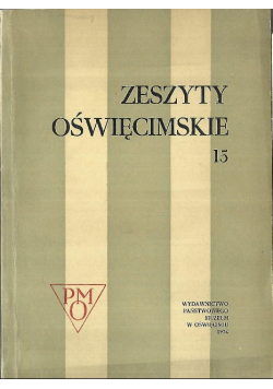 Zeszyty oświęcimskie 15