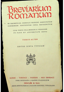 Breviarium Romanum tomus alter 1938r