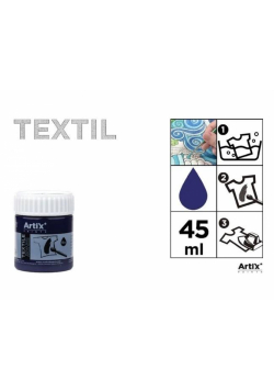 Farba do tkanin granatowa 45ml (6szt)