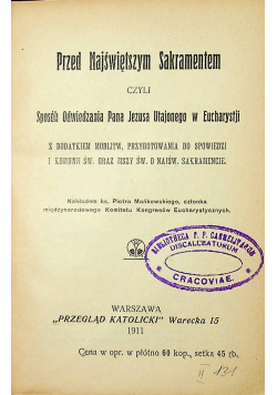 Przed Najświętszym Sakramentem 1911 r.