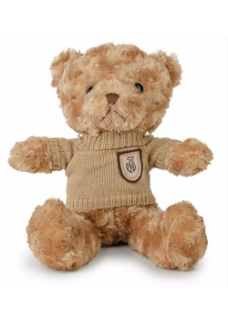 Miś kudłaty 22cm w sweterku beżowy