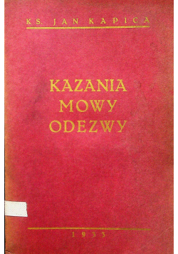 Kazania Mowy Odezwy 1933 r