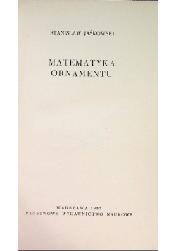 Matematyka ornamentu