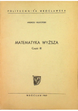 Matematyka wyższa Część II
