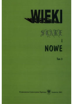 Wieki stare i nowe Tom 3