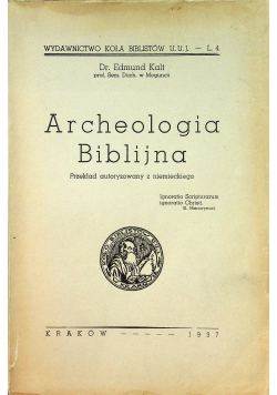 Archeologia Biblijna 1937 r.