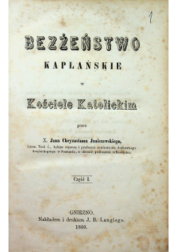Bezżeństwo kapłańskie w Kościele Katolickim Część 1 1860 r.