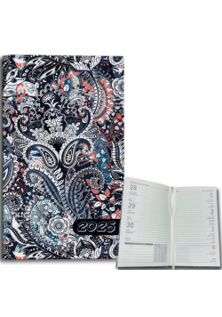 Kalendarz 2025 A6 tygodniowy Paisley Ornament