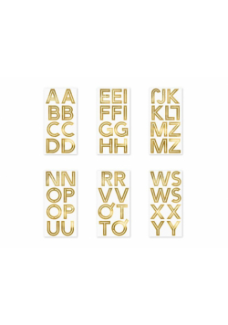 Naklejki Alfabet złoty 4cm 6szt