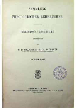 Sammlung Theologischer lehrbucher zweiter band 1889 r.