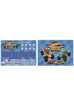 Podkład A3 dwustronny laminowany Hot Wheels