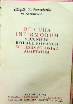 De cura infirmorum secundum rituale romanum ecclesiis poloniae adaptatum